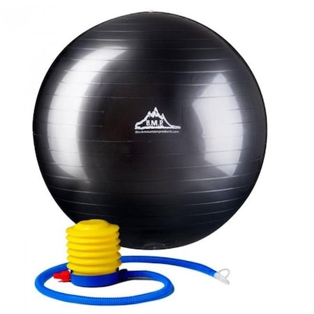 Black Mountain Products Black Mountain Products 65cm Black Gym Ball 65 cm. Static Strength Exercise Stability Ball; Black 65cm Black Gym Ball